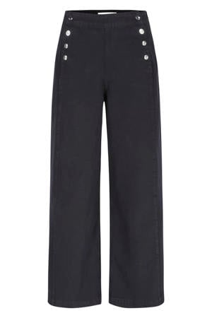 wide leg jeans - donkerblauw