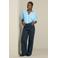 LOLALIZA regular waist wide leg jeans - donkerblauw