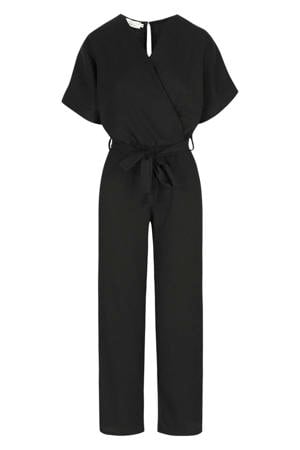 jumpsuit met ceintuur - zwart