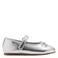 Mango Kids leren ballerina's - zilver