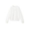 Mango Kids sweater met studs en backprint - wit