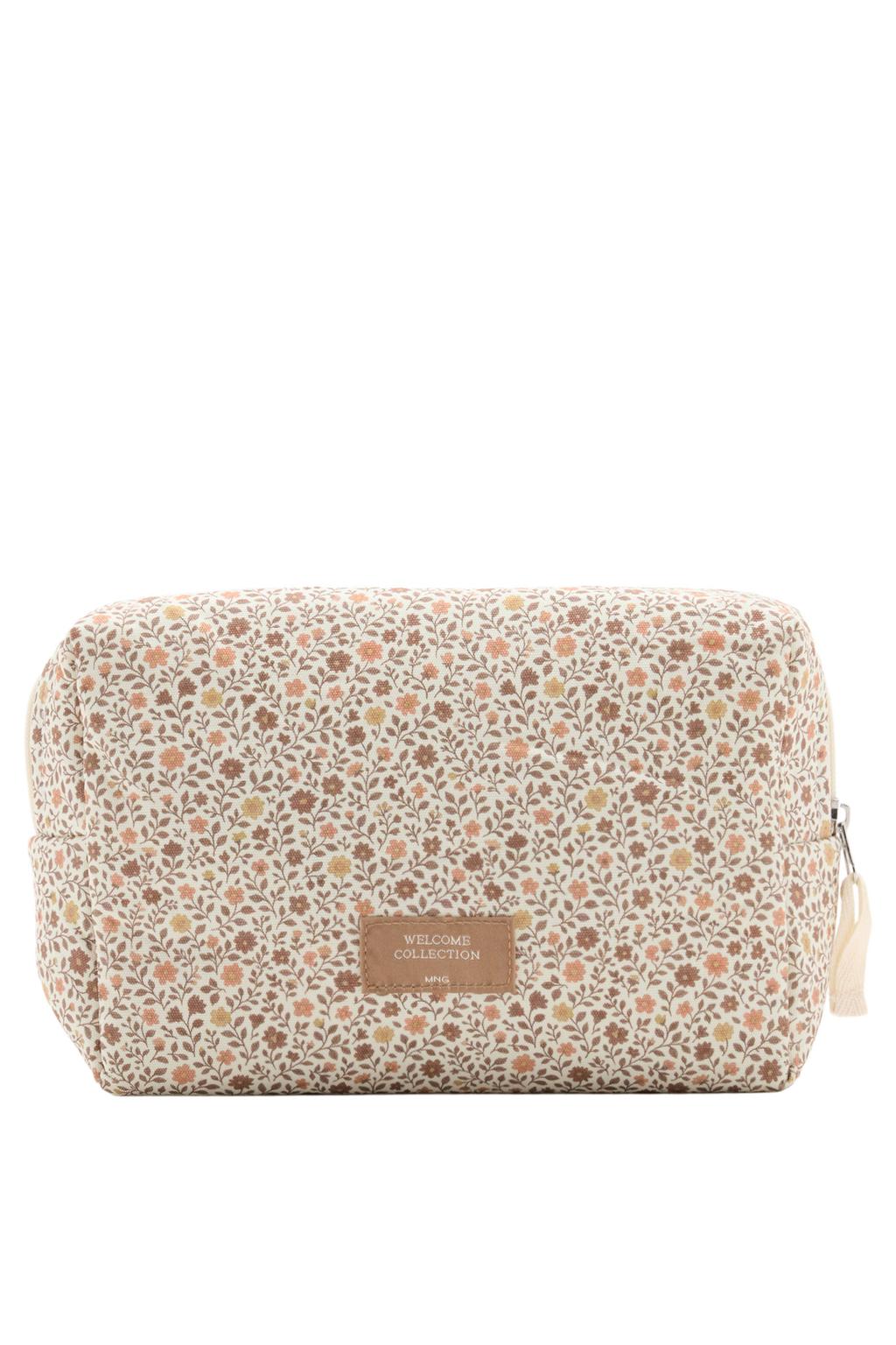 Mango Kids toilettas met bloemenprint beige