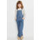 Mango Kids denim tuinbroek - mediumblauw