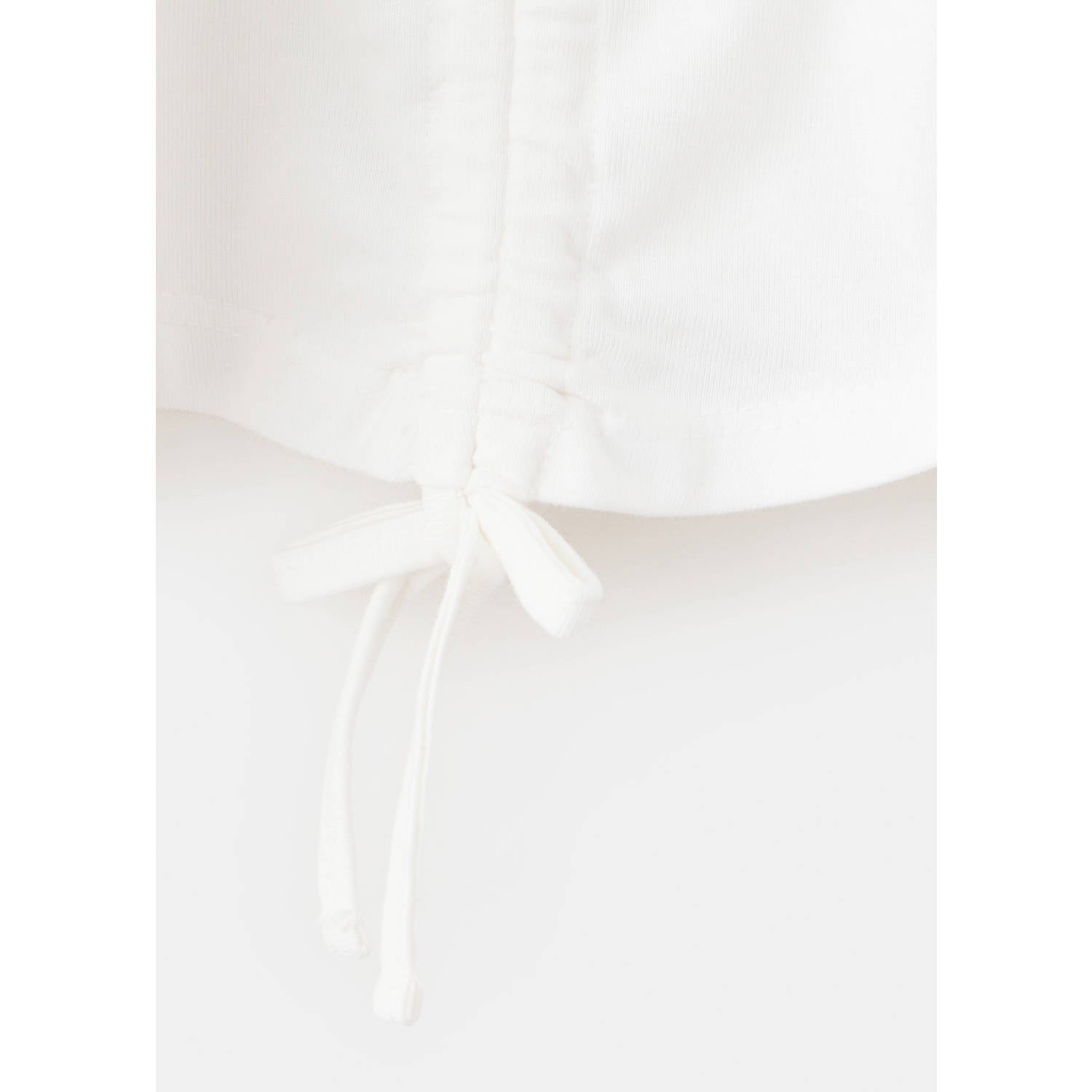 Mango Kids longsleeve met plooien naturel wit