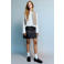 Mango Kids longsleeve met plooien - naturel wit