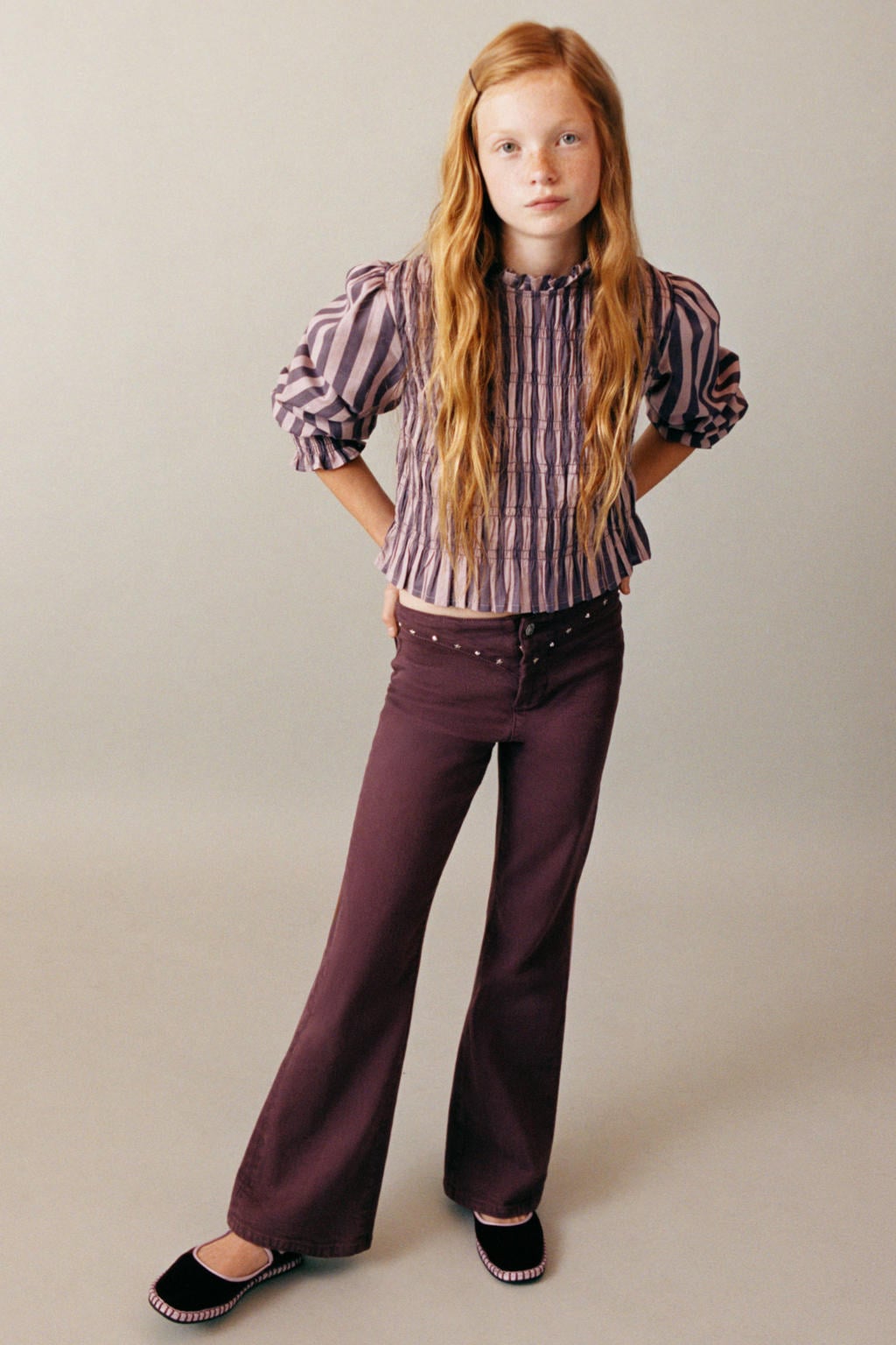 Mango Kids flared jeans met studs