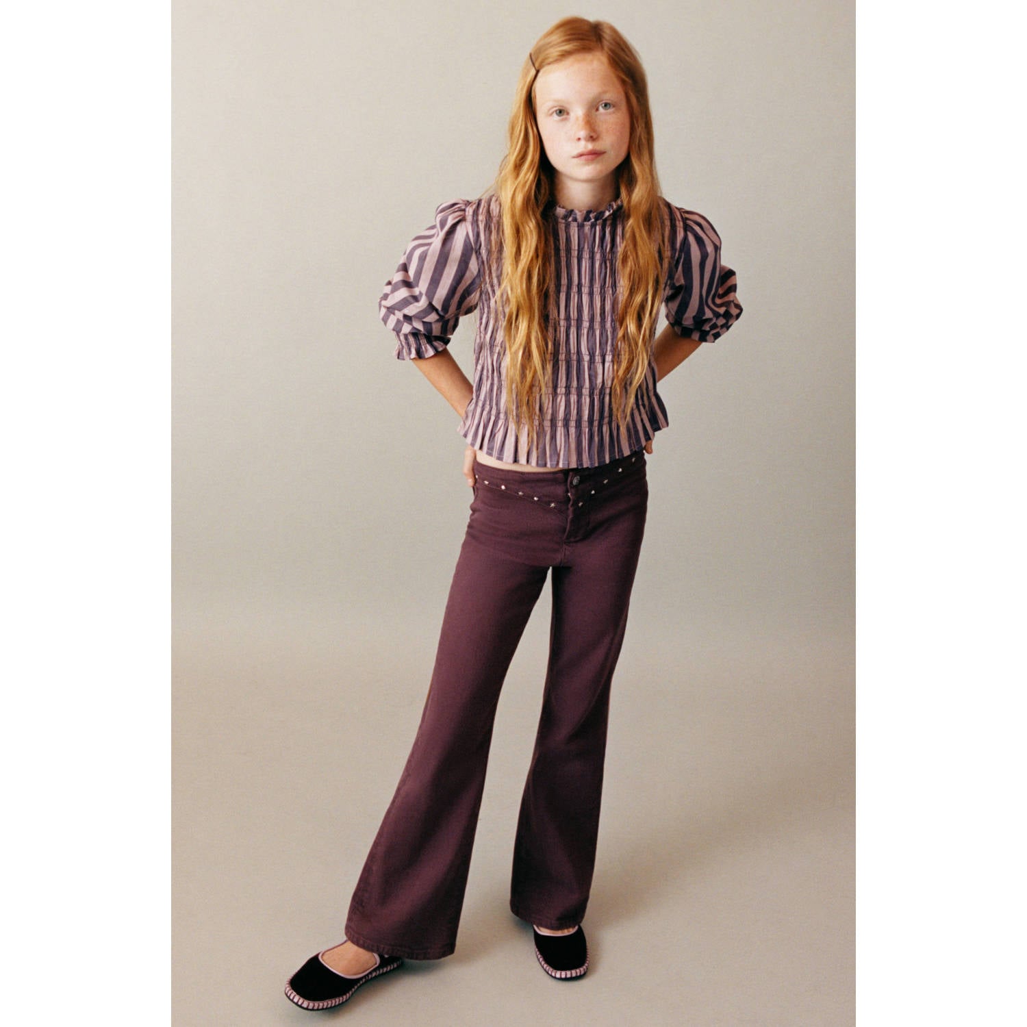 Mango Kids flared jeans met studs