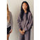 Mango Kids katoenen oversized gebreide trui - paars