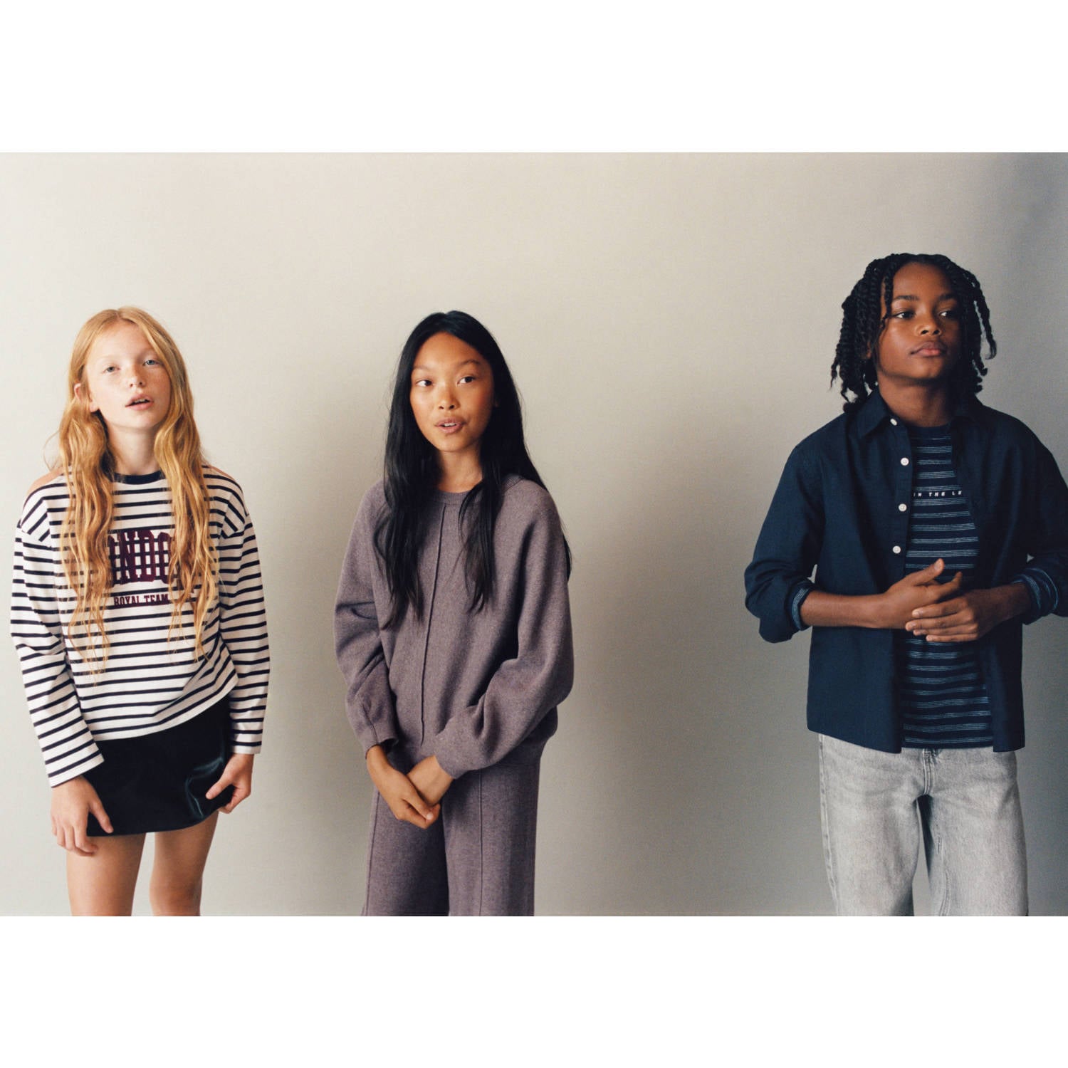 Mango Kids katoenen oversized gebreide trui paars
