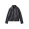 Mango Kids imitatieleren jas met studs - zwart
