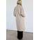 Mango mantel met wol - beige