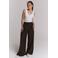 Alix the Label wide leg pantalon met plooien - bruin