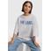 Alix the Label T-shirt met tekst - grijs
