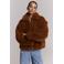 Alix the Label faux fur jas - cognac