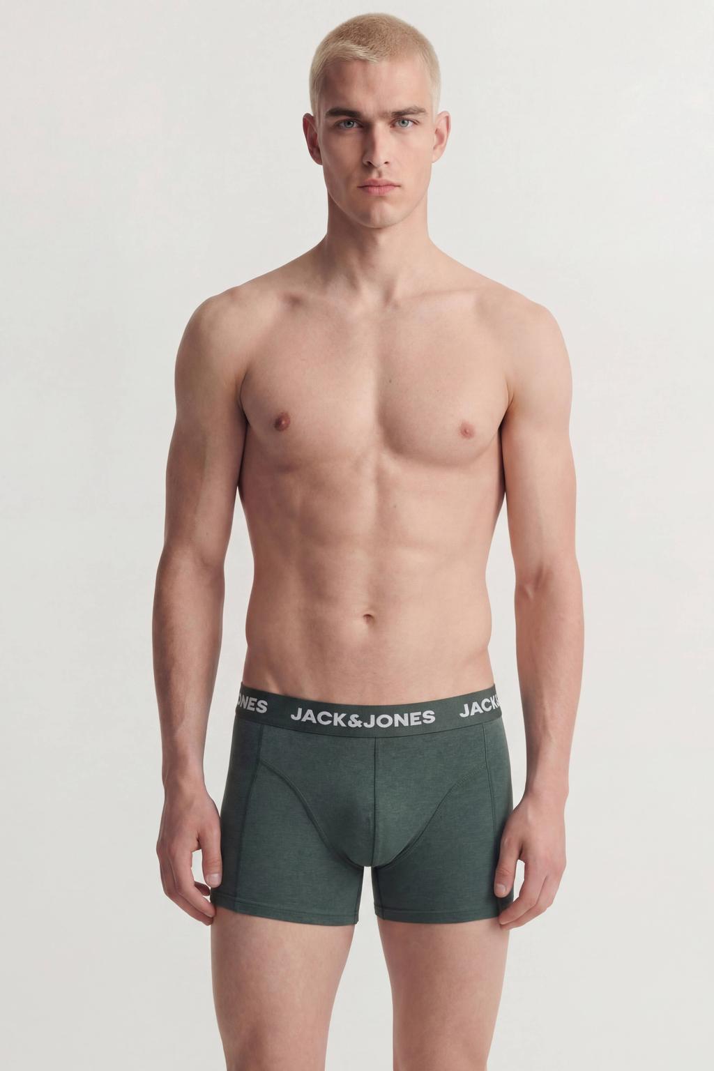 JACK & JONES PLUS SIZE boxershorts - groen/donkergroen (set van 3)