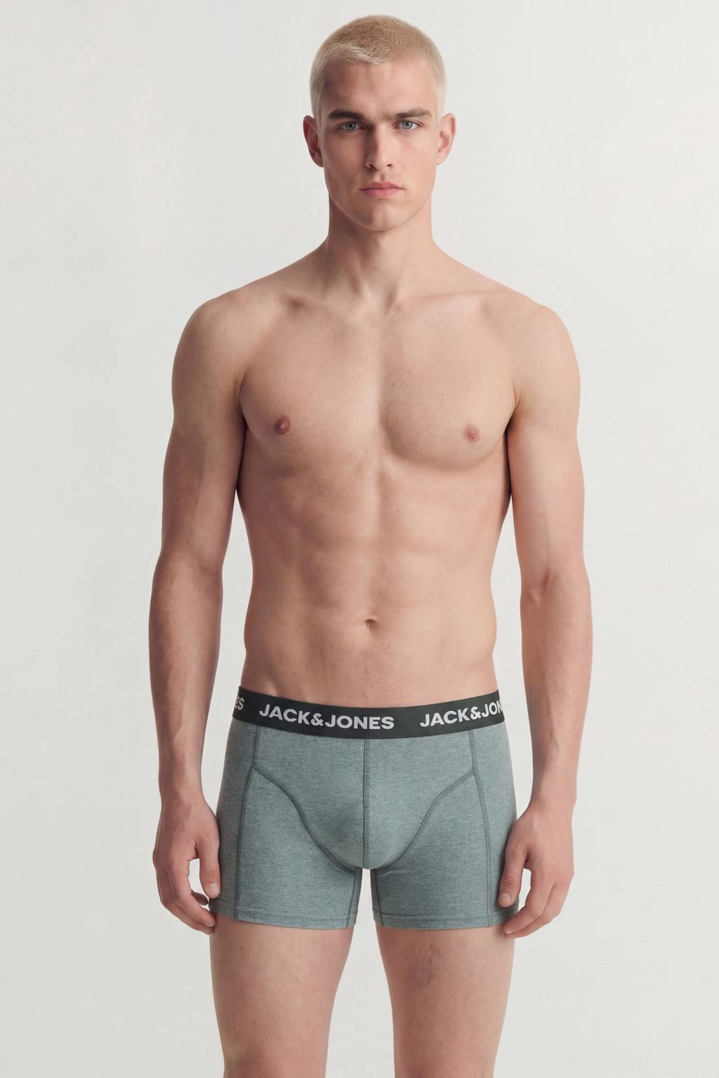 JACK & JONES boxershorts - groen/donkergroen (set van 3)