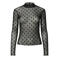 PIECES Curve rechtvallende top met stippen Plus Size - zwart