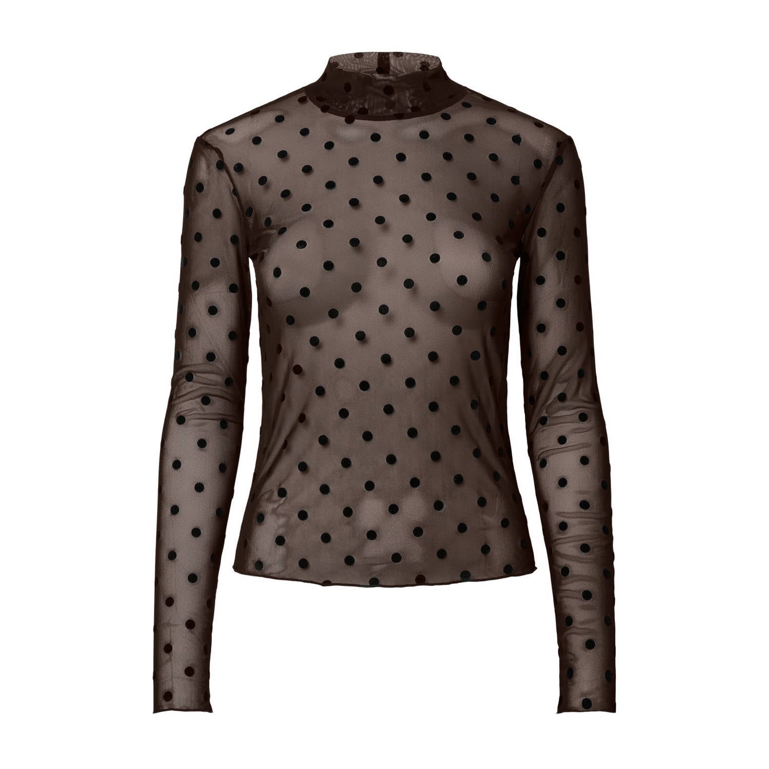PIECES Curve Plus Size rechtvallende top met dierenprint bruin