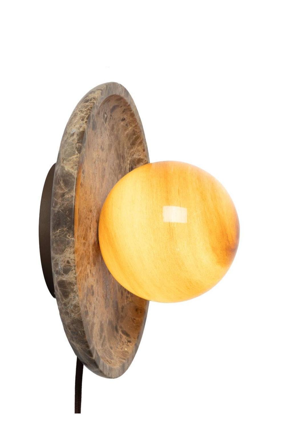 it's about RoMi marmeren dimbare wandlamp TIVOLI G9 - bruin