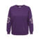 ONLY CARMAKOMA Plus Size rechtvallende gebloemde sweater met borduursels - paars