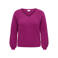 ONLY CARMAKOMA Carphilop L/S V-Neck Pullover Knt Plus Size gebreide trui - fuchsia