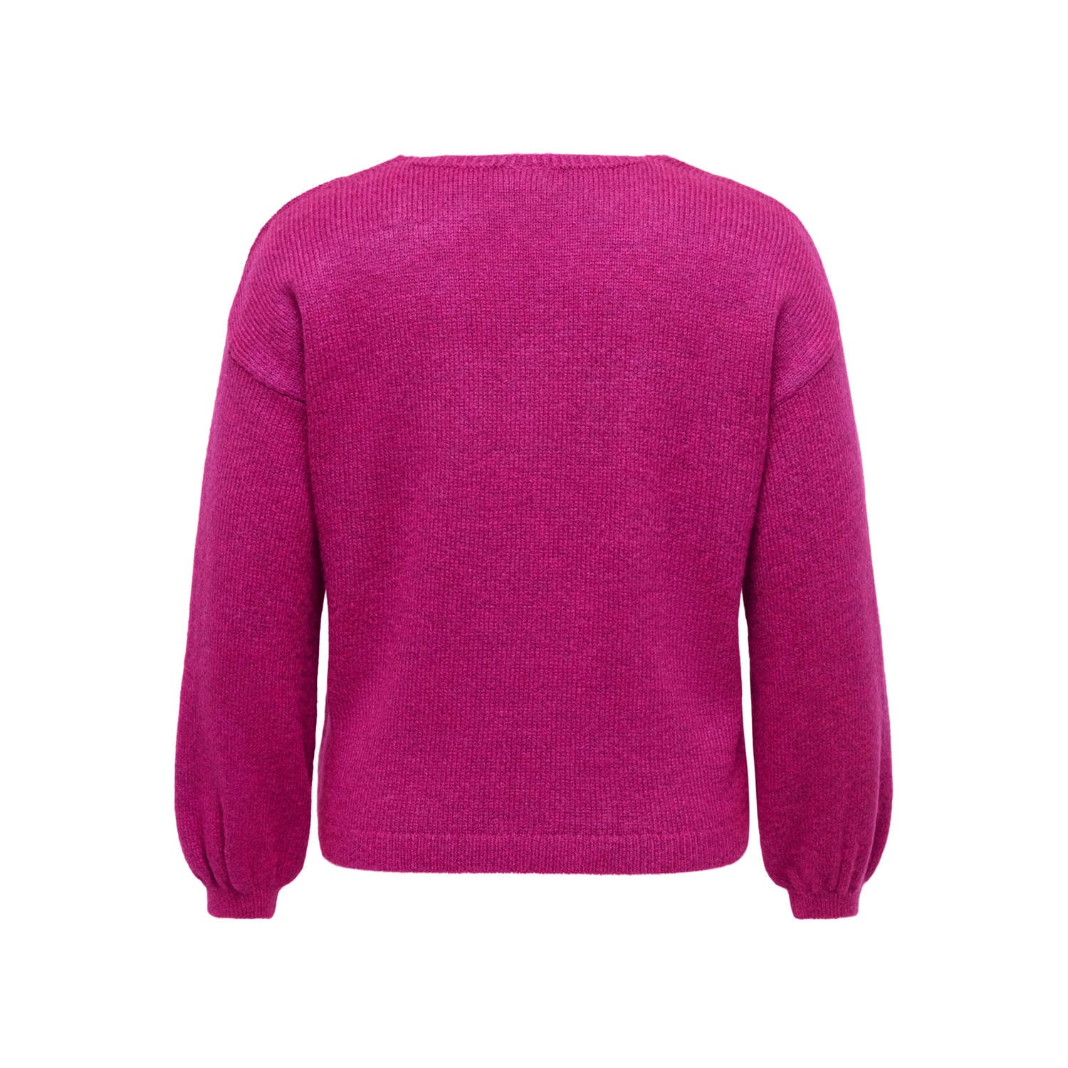 ONLY CARMAKOMA Carphilop L S V-Neck Pullover Knt Plus Size gebreide trui fuchsia