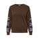 ONLY CARMAKOMA Plus Size rechtvallende trui met print - donkerbruin