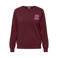ONLY CARMAKOMA Plus Size rechtvallende sweater met print - donkerrood