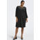 ONLY CARMAKOMA Caramber 3/4 o-neck midi sweat dress jrs Plus Size - zwart