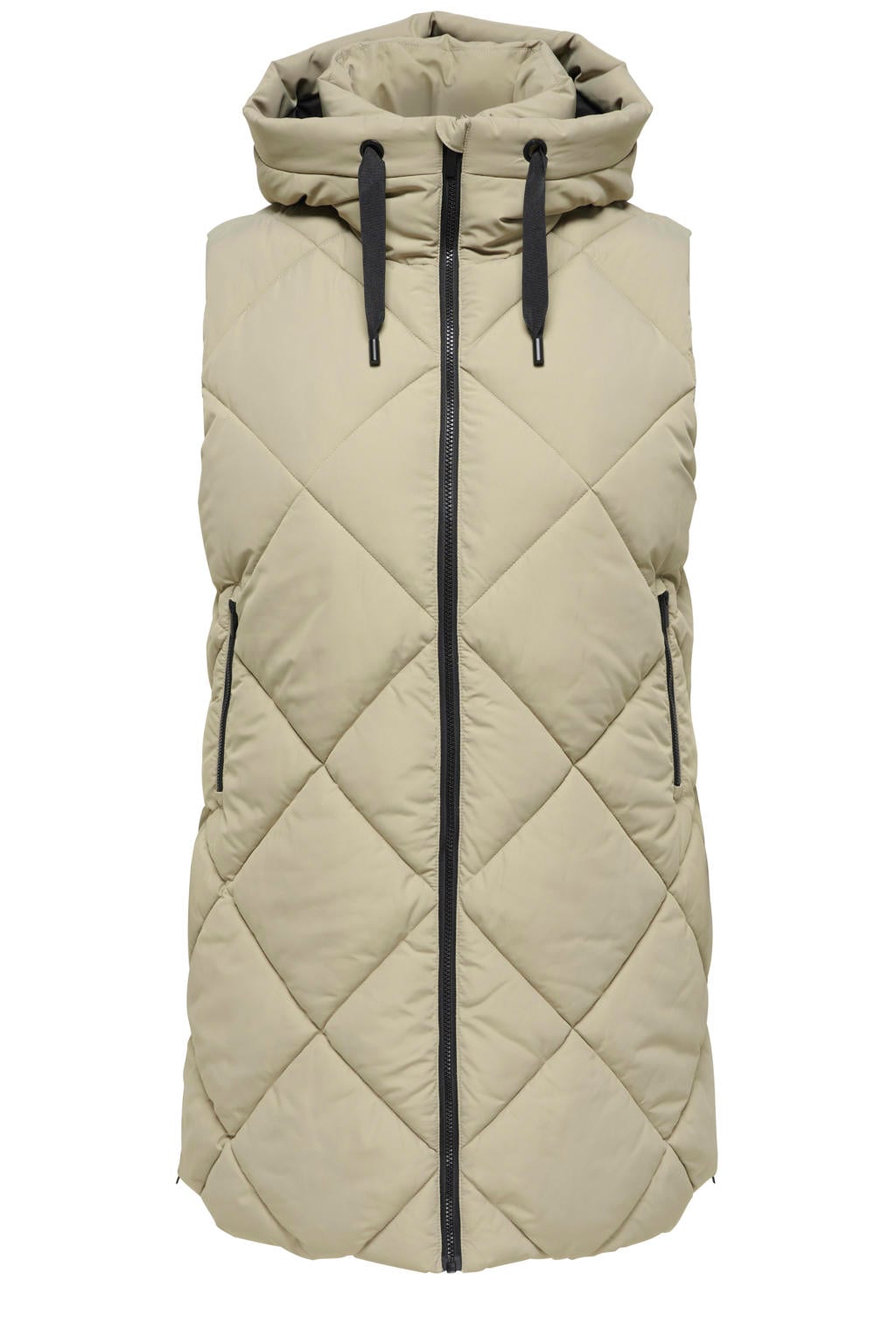 ONLY CARMAKOMA Carmaggi Hood Waistcoat Otw Plus Size bodywarmer - beige