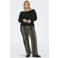 ONLY CARMAKOMA Plus Size off shoulder rechtvallende gebreide trui - zwart