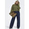 ONLY CARMAKOMA Plus Size gebreide gebloemde trui met borduursels en wol - groen