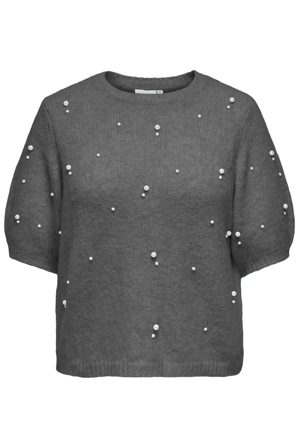 ONLY CARMAKOMA Plus Size gebreide trui - grijs