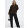 ONLY CARMAKOMA Plus Size gebreid vest met wol - donkerbruin
