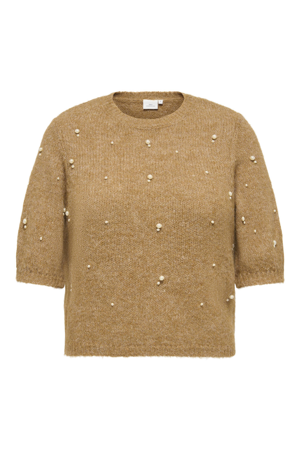 ONLY CARMAKOMA Plus Size gebreide pullover - bruin