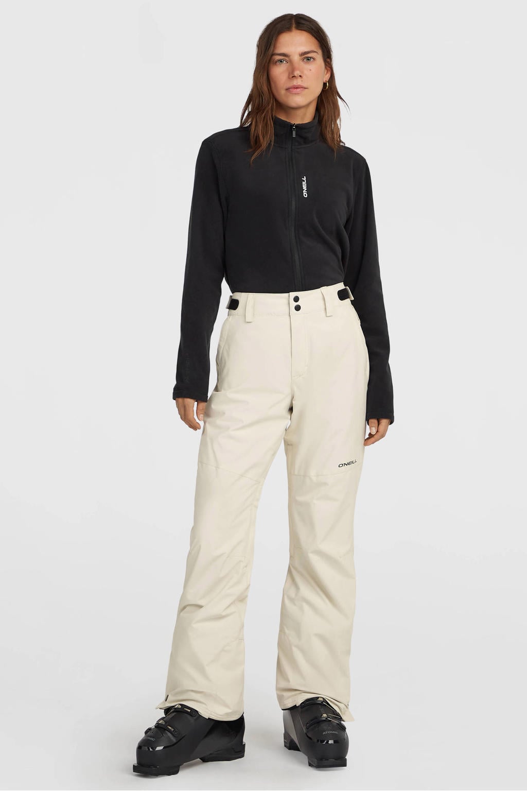 Ecru dames O'Neill skibroek van polyester met effen