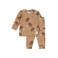 Feetje pyjama met print - bruin/geel/wit