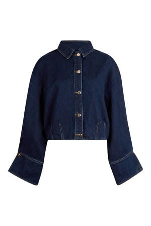 denim top - donkerblauw