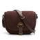Chabo Bags suede crossbody tas Saddle Darwin donkerbruin