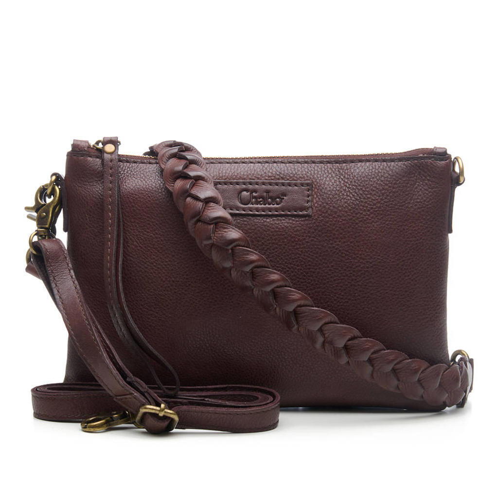 Chabo Bags leren crossbody tas Stylish donkerbruin