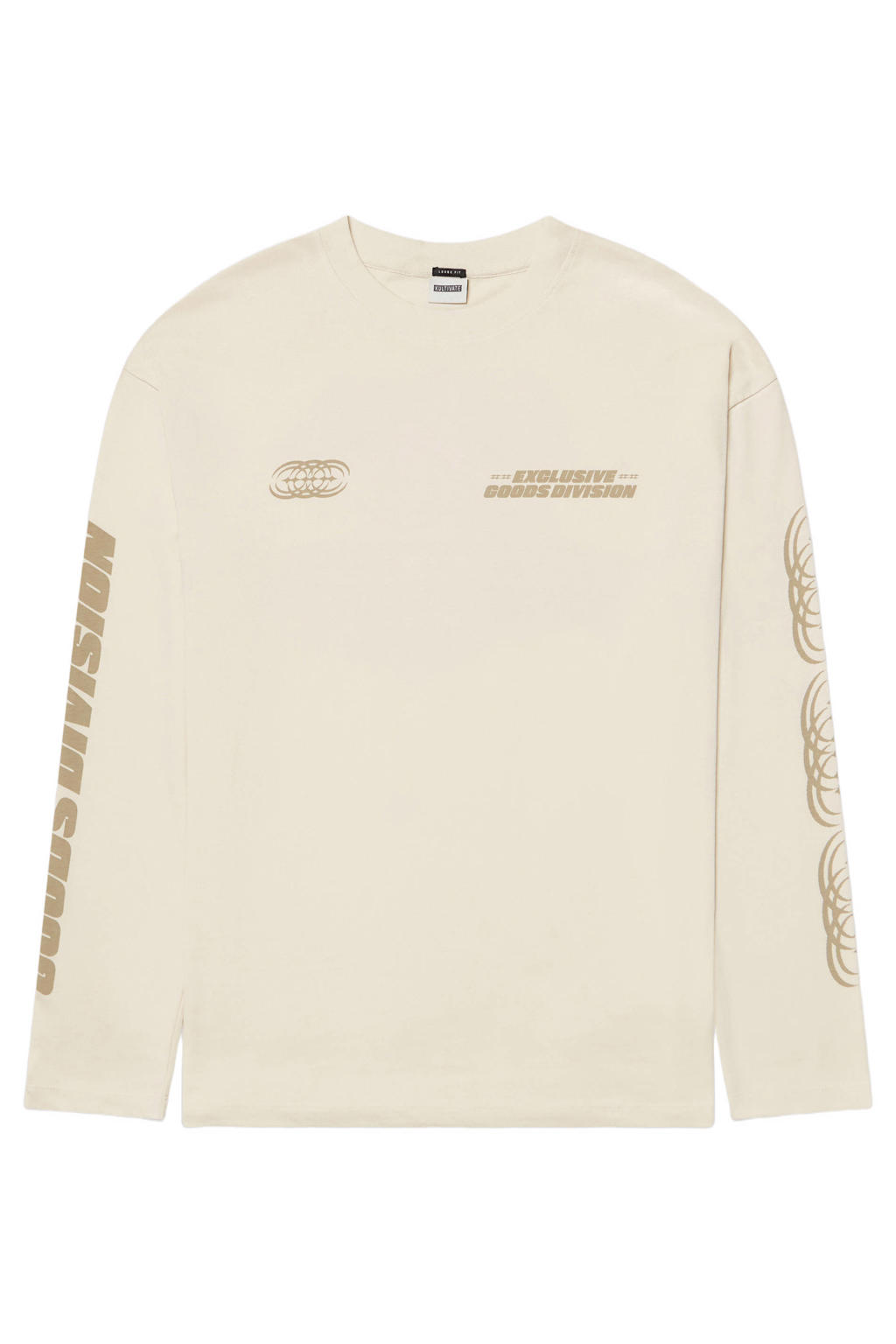 Kultivate oversized longsleeve met tekst - moonbeam