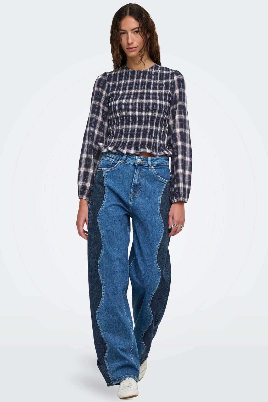 ONLY Onlgillo Hw Barrel Det Dnm jeans - mediumblauw