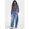 ONLY high waist barrel jeans - mediumblauw