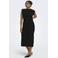 ONLY CARMAKOMA Plus Size one shoulder midi jurk - zwart