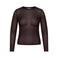 ONLY CARMAKOMA Plus Size mesh T-shirt - donkerbruin