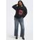 ONLY CARMAKOMA Plus Size sweater met glitters - grijs