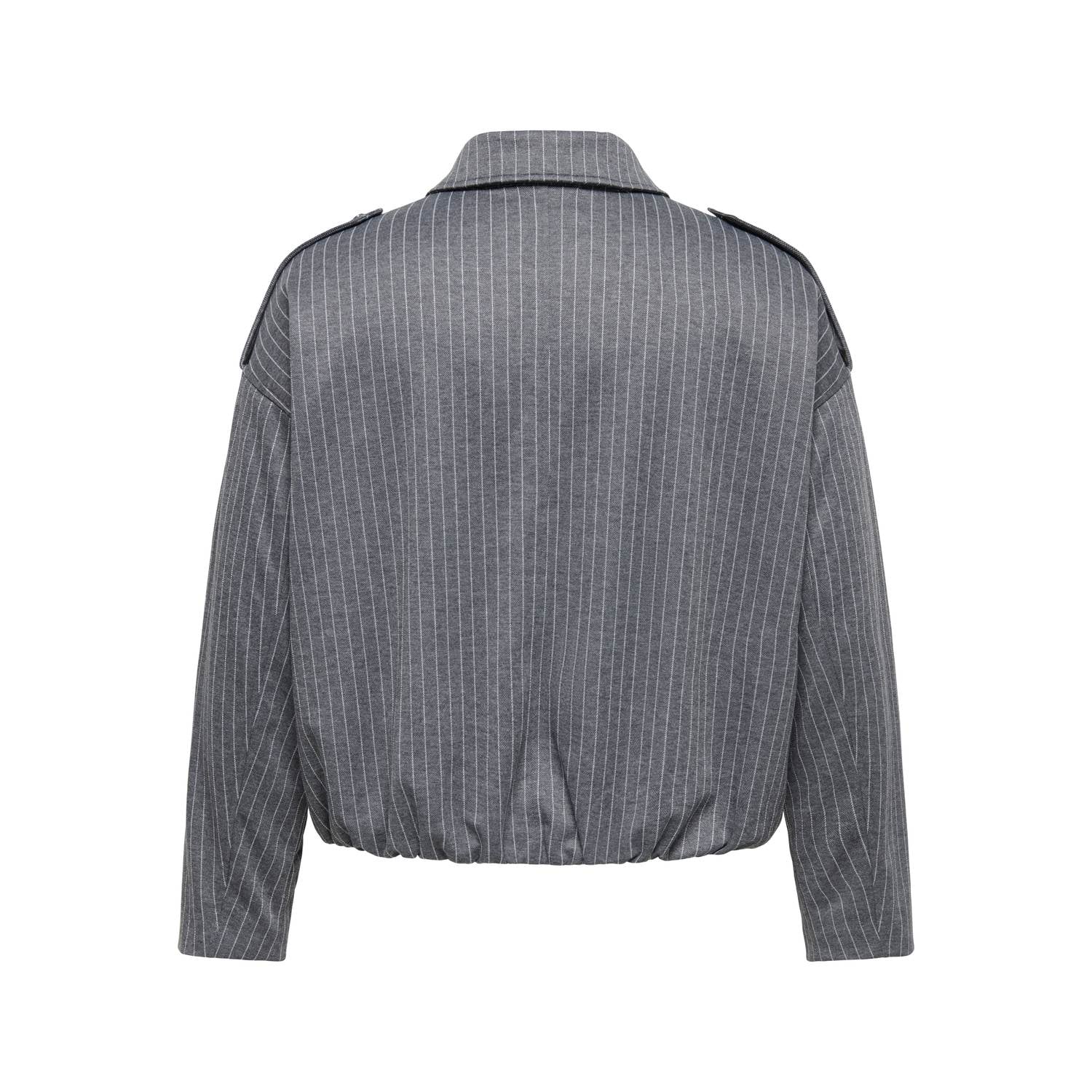 ONLY CARMAKOMA Plus Size jas met krijtstreep grijs
