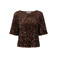 PIECES Curve Plus Size top met pailletten - donkerbruin