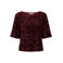 PIECES Curve Plus Size top met pailletten - donkerrood