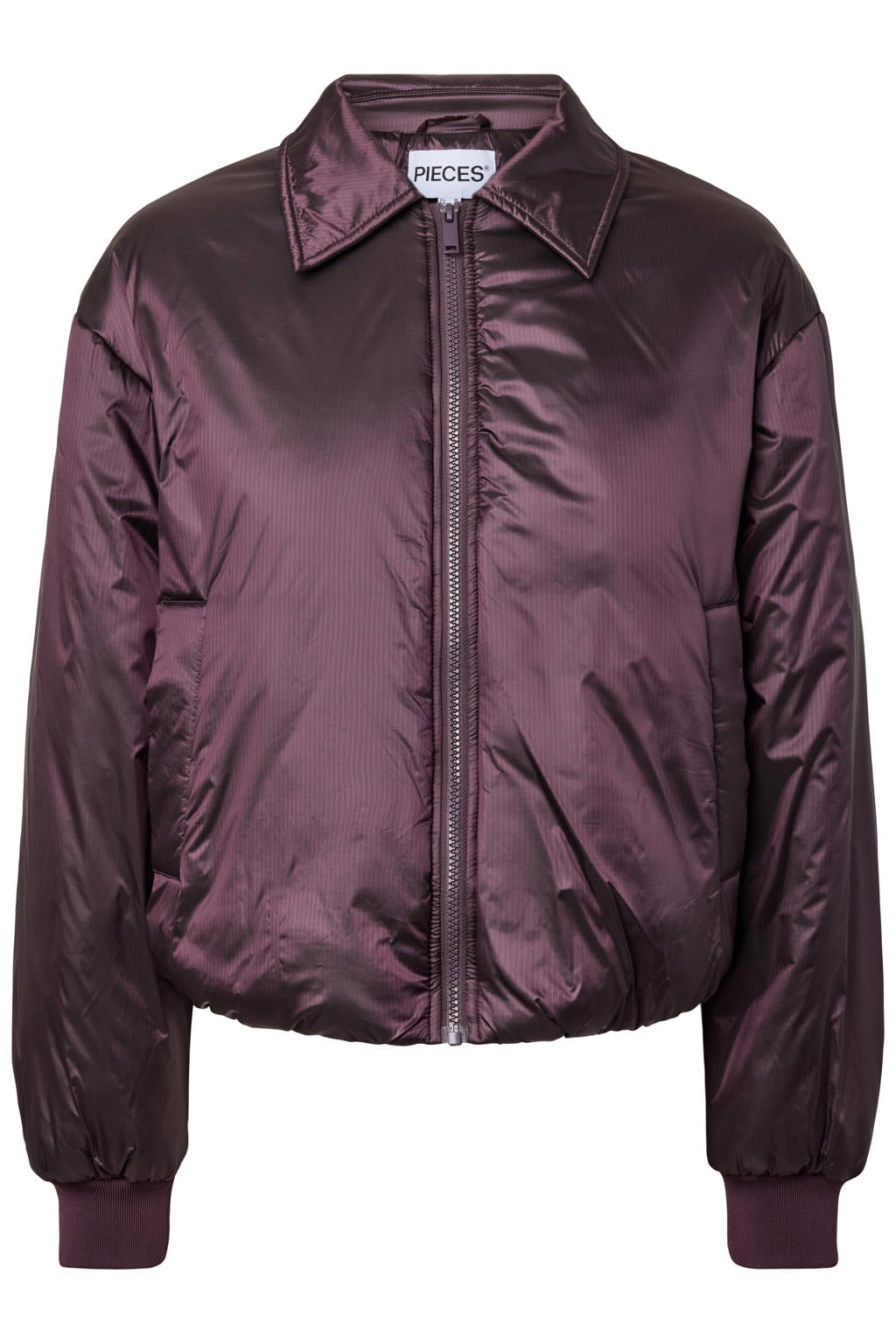 PIECES Curve Plus Size bomberjack - donkerpaars